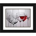 thumbnail image 1 of Burkhart, Monika 18x14 Black Ornate Wood Framed with Double Matting Museum Art Print Titled - Wine Glasses, 1 of 4