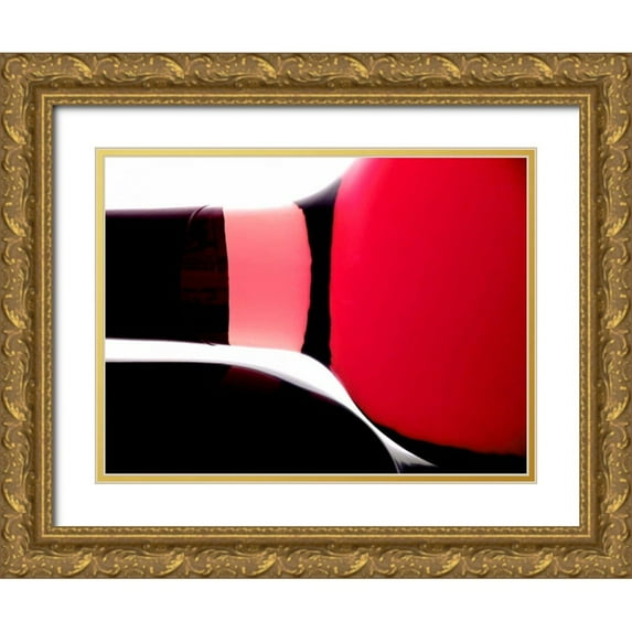 Burkhart, Monika 18x15 Gold Ornate Wood Framed with Double Matting Museum Art Print Titled - Wine Curves VIII