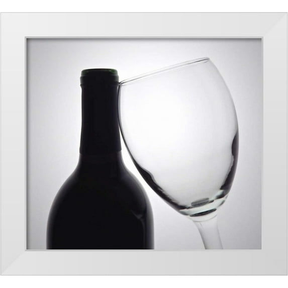 Burkhart, Monika 22x20 White Modern Wood Framed Museum Art Print Titled - Wine Curves I