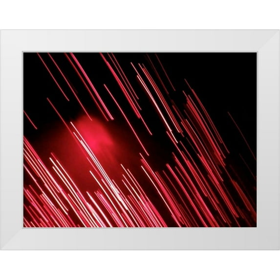 Burkhart, Monika 24x19 White Modern Wood Framed Museum Art Print Titled - Red Mirage II