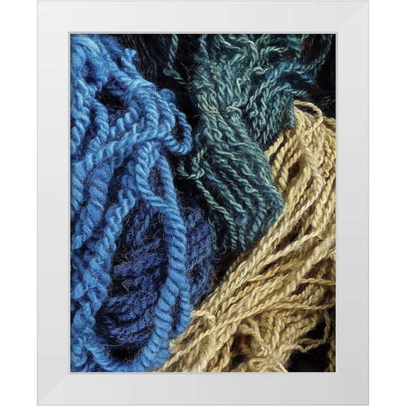 Burkhart, Monika 26x32 White Modern Wood Framed Museum Art Print Titled - Twisted Yarn I