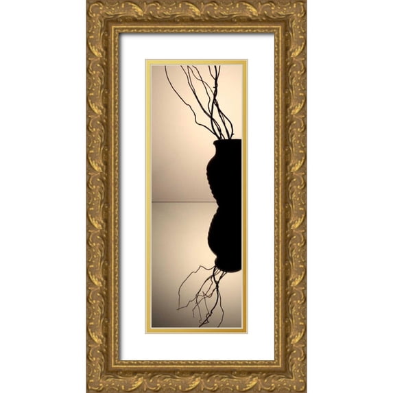 Burkhart, Monika 9x18 Gold Ornate Wood Framed with Double Matting Museum Art Print Titled - Still Life Reflections III