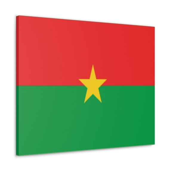 Burkina Faso Country Flag Canvas Vibrant Wall Art Unframed Home Decor