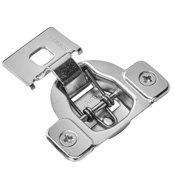 Burks Hinges 20 Pack 7/16'' Overlay Non- Soft Close Adjustable Cabinet Hinges for Kitchen Cabinet Stainless Steel Old Cabinet Small Hinge Screws Included