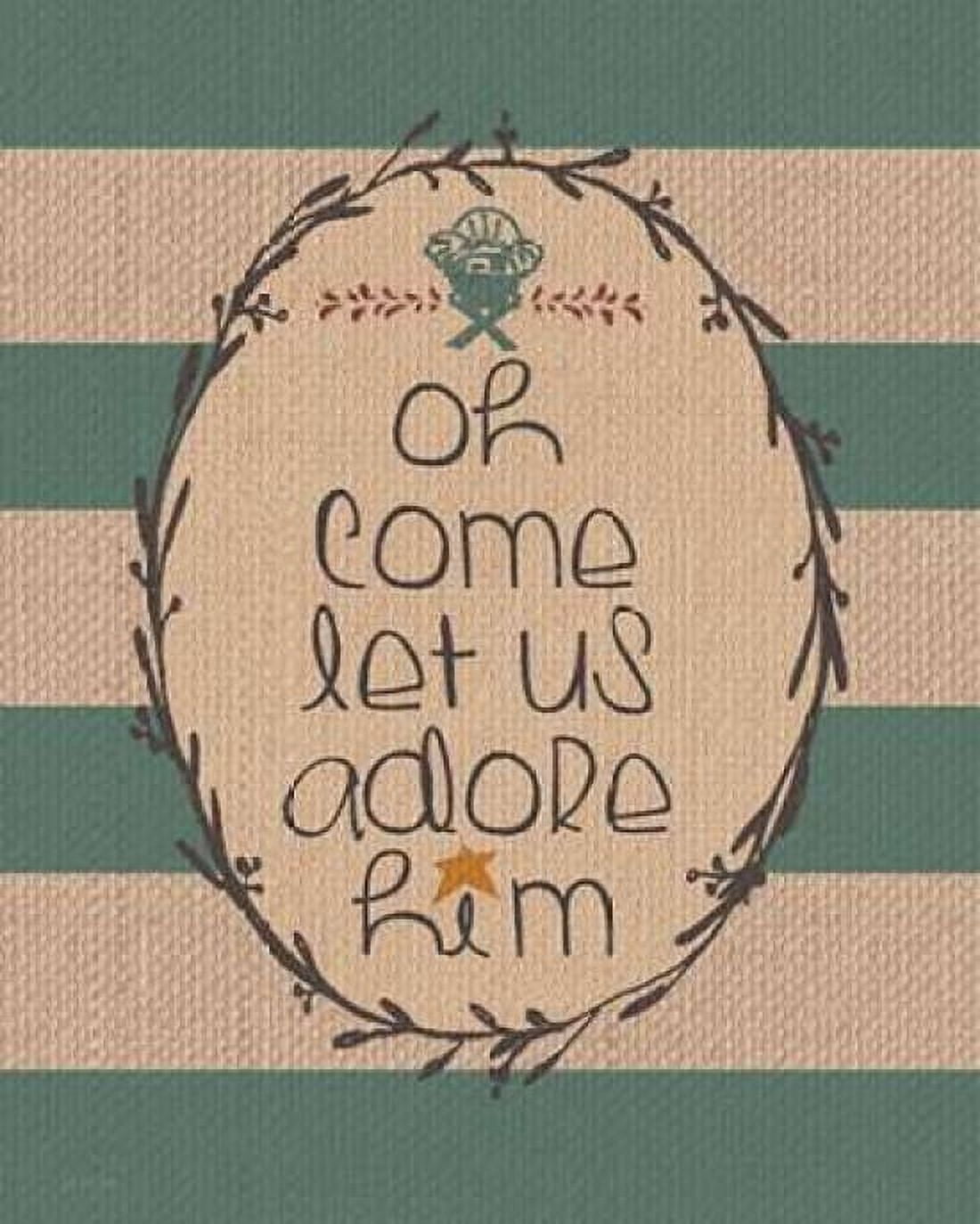 Burlap Adore Him Canvas Art - Jo Moulton (24 x 30)