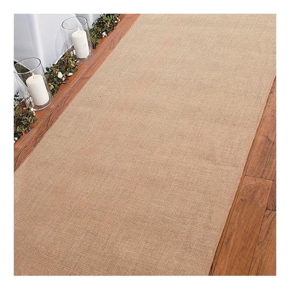 Burlap Aisle Runner for Wedding Ceremony - Seamless Rustic Charm 3x50ft Wedding Runner Aisle Outdoor - Capture , Unveil Rustic Romance with Eco-Friendly Wedding Aisle Runner Outdoor