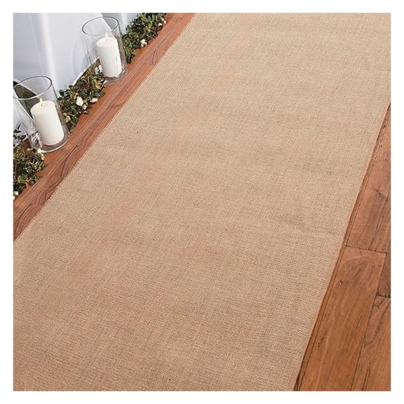 Burlap Aisle Runner for Wedding Ceremony - Seamless Rustic Charm 3x50ft Wedding Runner Aisle Outdoor - Capture , Unveil Rustic Romance with Eco-Friendly Wedding Aisle Runner Outdoor