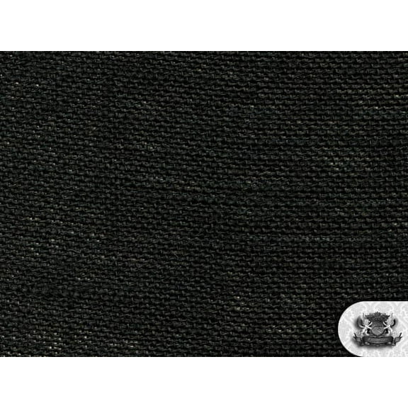 Burlap BLACK Fabric / 60" Wide / Sold by the yard