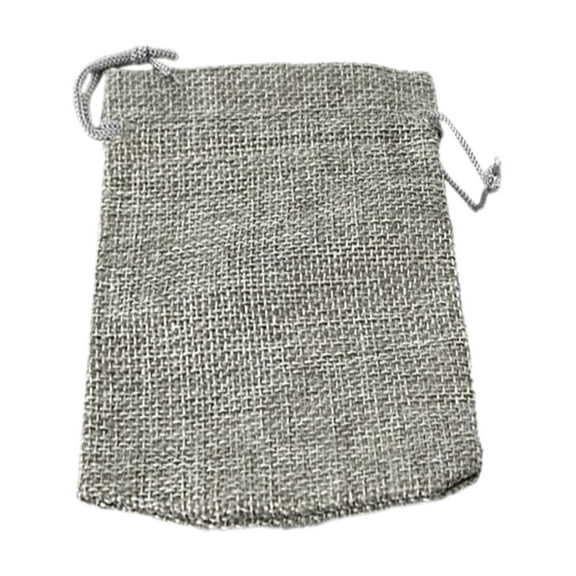 Burlap Bags 50Pcs Burlap Small Bags Burlap Gift Bags Bags Drawstring Jewelry Bags, Cotton Sacks Small Bags for Christmas Crafts, 9X14Cm,Gray