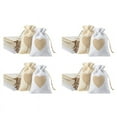 thumbnail image 1 of Burlap Bags, 80Pack 4X5.5Inch Drawstring Heart Burlap Gift Bag Candy Pouches Linen Pockets for 's Day Christmas, 1 of 8