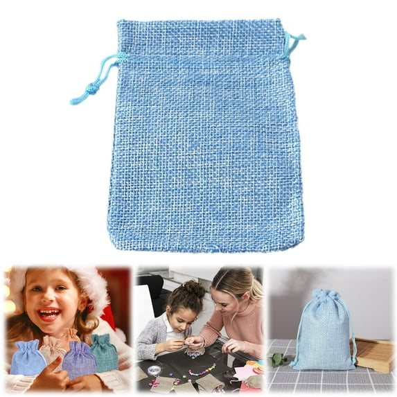 Burlap Bags with Drawstring, Hessian Jute Bags, Linen Jewelry Pouches, Gift Bags Jewelry Pouches Sacks for Wedding Party and DIY Craft, 1 Pcs, 4.72x3.54"