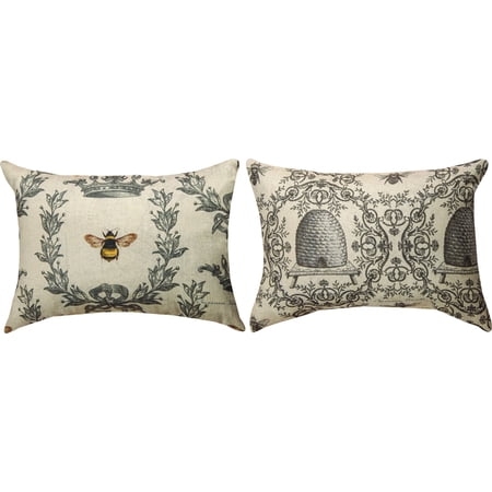 MW Burlap BeeSncRectangle Dye Pillow 18X13