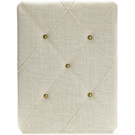 Burlap Bulletin Board White Mini