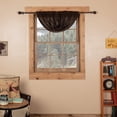 thumbnail image 1 of VHC Brands Burlap Chocolate Balloon Valance 15x60 Country Curtains, Dark Brown, 1 of 5