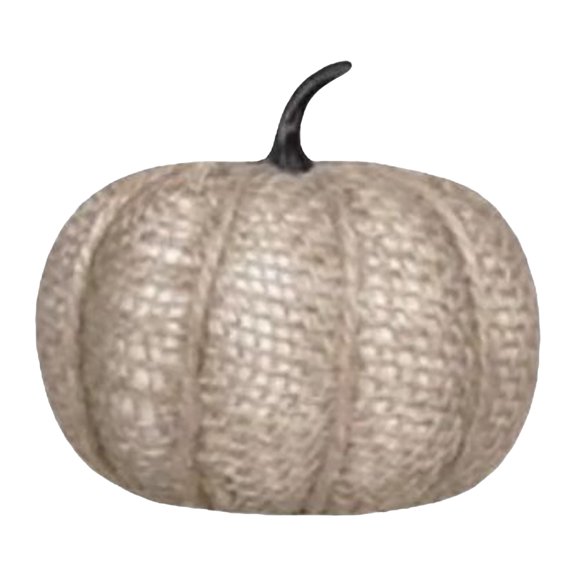 Burlap Fabric Pumpkin Decor – 8.5cm Foam Pumpkin with Rustic Farmhouse Style for Halloween, Thanksgiving, and Fall Displays