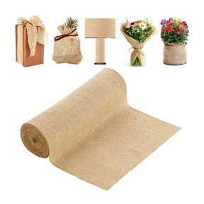 Burlap Fabric Roll 14in x 30ft - Natural Jute Burlap for Crafts, Weddings, Plants - Rustic Decor, Tree Wrap - Durable & Fray Resistant