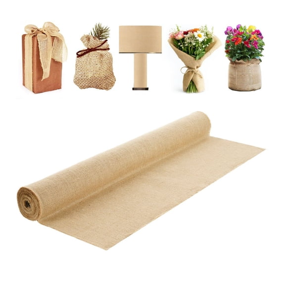 Burlap Fabric Roll 40' x 30 ft, 50x50 High Density Jute Fabric - Wedding Decor, Crafts, Gardening, Tree Wrap, Natural Rustic Table Runner