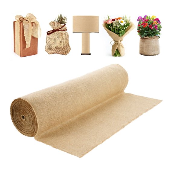 Burlap Fabric Roll 40in x 150ft - Natural Jute Burlap for Crafts, Weddings, Gardening - Durable Tree Wrap & Rustic Home Decor