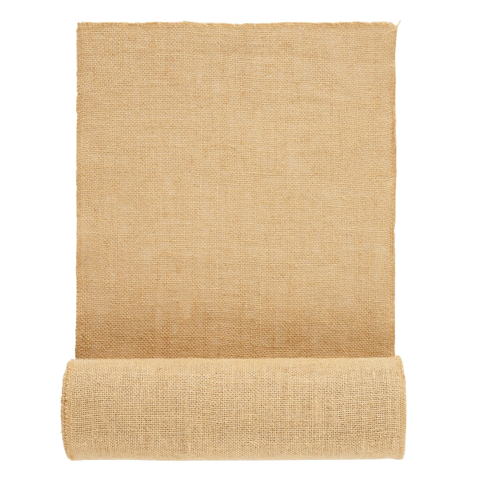 Burlap Fabric Roll, High Density Wide Natural Burlap Fabric Rolls, Jute Fabric Burlap Tree Wrap Roll, for Decor, Crafts, Wedding, Gardening, Plant & Tree Winter Covering, 14in x 30ft & 50 x 50