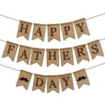 thumbnail image 1 of Burlap Father's Day Banner Rustic Garland Party Decoration Sign, 1 of 5