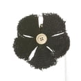 thumbnail image 1 of Burlap Flower with White Button Centre with Clip Decoration, Black, 1 of 1