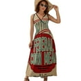 thumbnail image 1 of Burlap Grain Sack Feed Sack Vintage Style Graphics Dress Summer Street Style Bohemia Long Dresses Female Sleeveless Printed Maxi Dress, 1 of 9