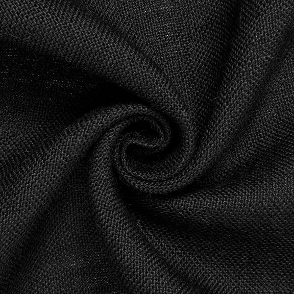Burlap Gunny Hessian 100% Natural Sustainable Jute 60/61" Fabric By The Yard - Black