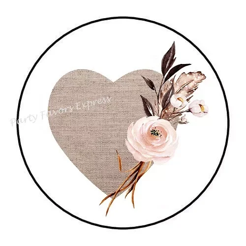 100pcs Tropical Beach Circle Decals – 1.5 Inch Round Stickers For Water Bottles, Goodie Bags, Envelopes, Party Favors, Wedding & Holiday Decor