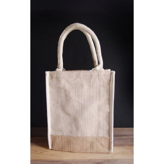 Burlap Juco Tote Bag with Accents