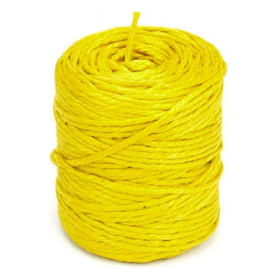 Burlap Jute Twine Rope, 3-Ply, 3mm, 75 Yards, Yellow