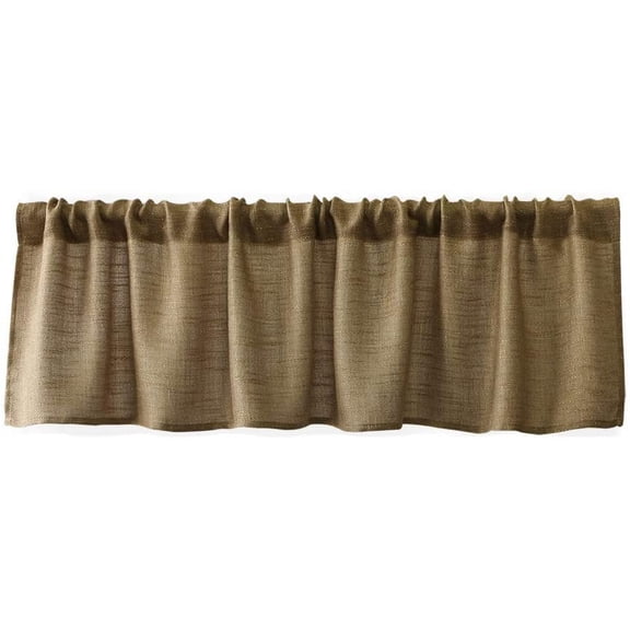 Burlap Kitchen Valances for Windows Rod Pocket Window Curtain Valance Rustic Home Dcor 56 by 14 Inches
