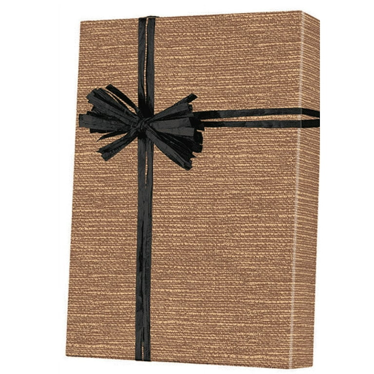 Jam Paper Gift Wrap - Kraft Wrapping Paper - 25 Sq ft - Black Kraft Paper - Roll Sold Individually