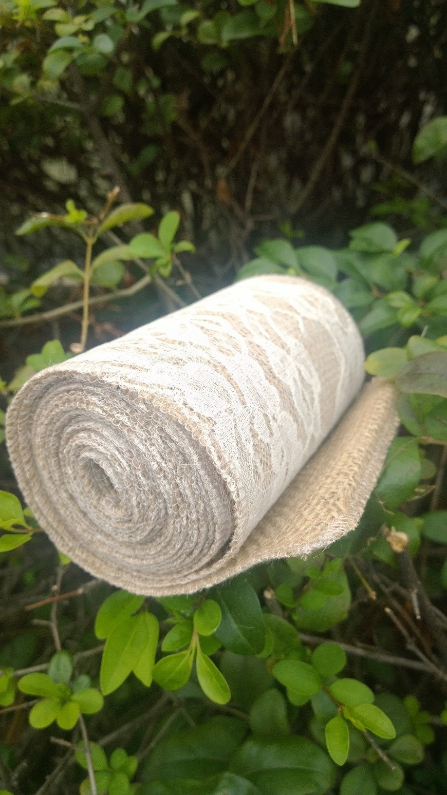 Burlap Lace Ribbon 5 X 5 Yards Ivory Lace 5 Lace-,