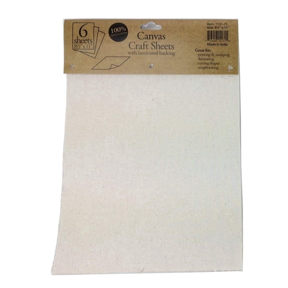Burlap Fabrics Burlap Laminated Sheets - 8.5 x 11 Inch Natural Jute with Laminate Backing 6 Pack