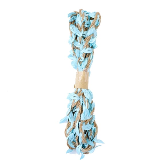 Burlap Leaf Ribbon,Braided Decoration Vine Rope Twine with Artificial Leaves for Wedding Party Home Garden Decor