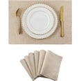 thumbnail image 1 of Burlap Linen Placemats Set of 6 Plate Mats Heat Resistant Dining Table Cloth Placemats Washable Kitchen Table Mats for Holiday Dinner, 12x18 inch, Light Linen, 1 of 5