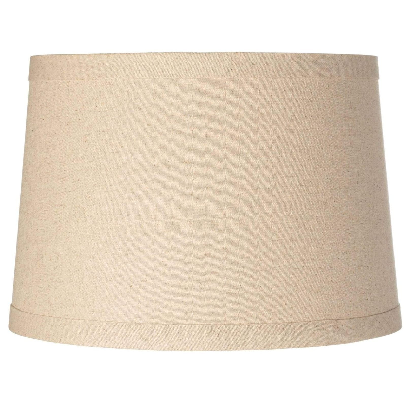 Natural Burlap Medium Drum Lamp Shade with Chrome Spider Fitting