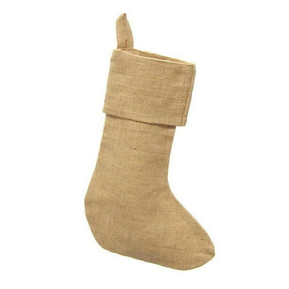 Burlap Natural Christmas Stockings, 16-Inch, 6-Piece