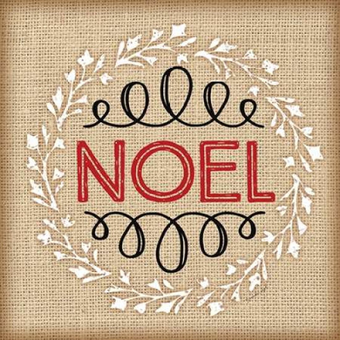 Burlap Noel Canvas Art - Jennifer Pugh (24 x 24)