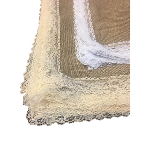 Burlap Overlay With Finished Edge,72 Inch X 72 Inch,