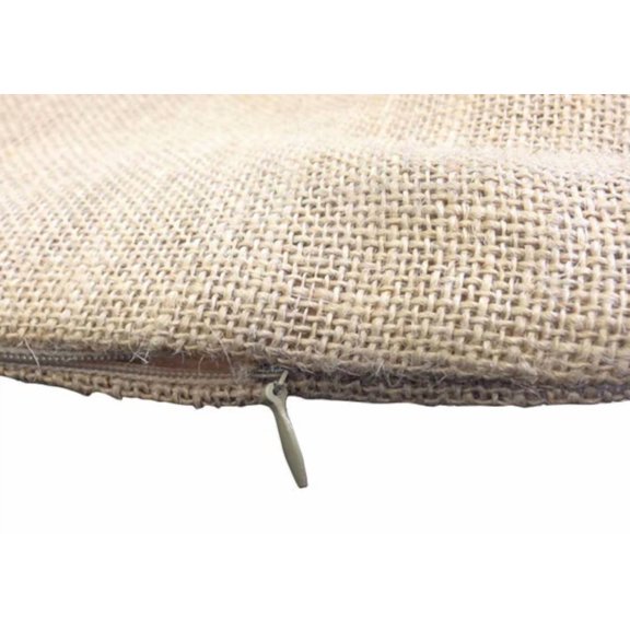 Burlap Fabrics Burlap Pillow Cover with Zipper - 7 x 17 Inch Classic Design Rustic Decor