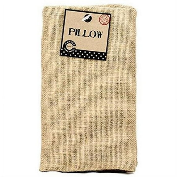 Burlap Pillow Rectangle 10"X18"-Natural