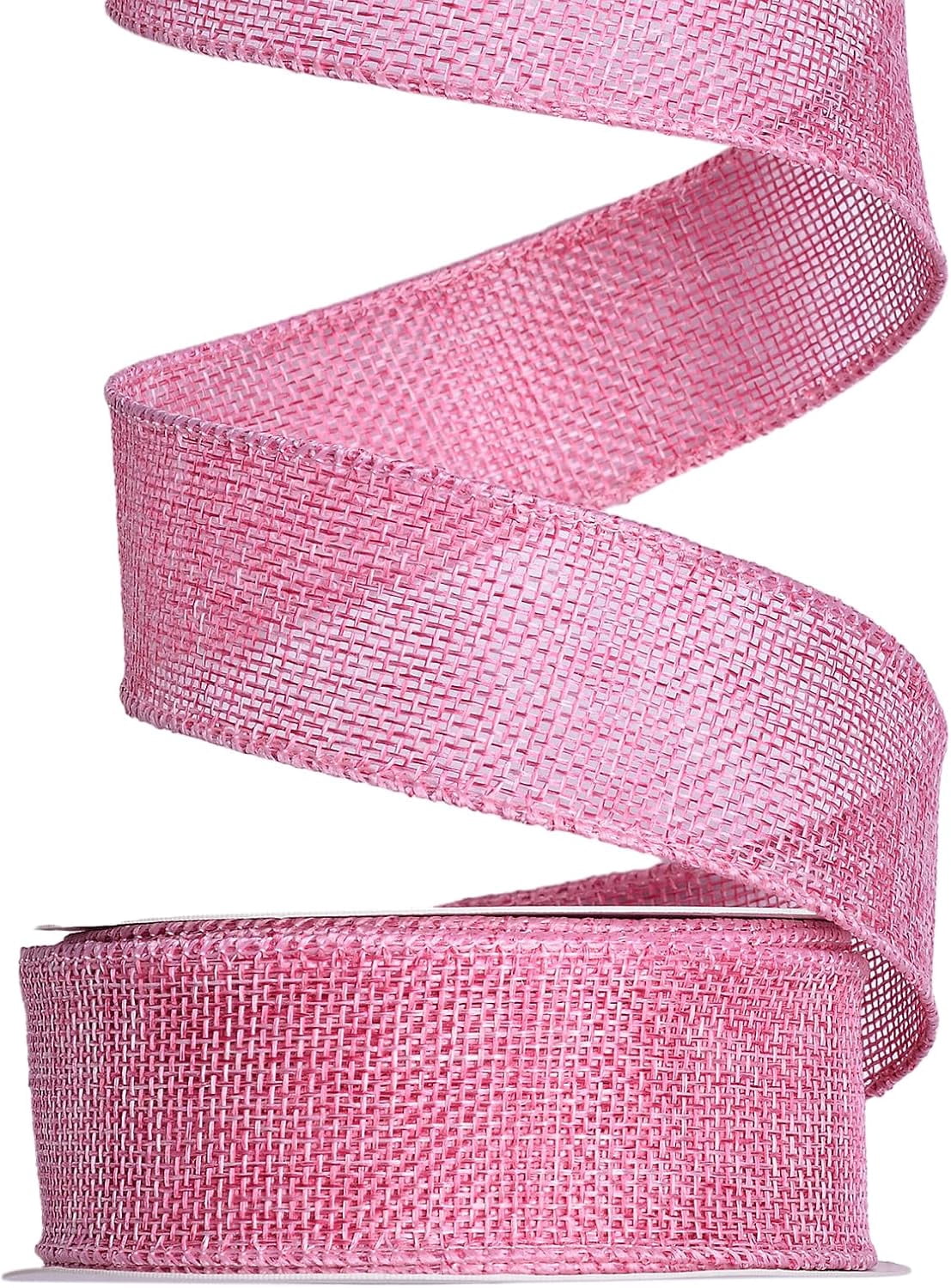 Burlap Pink Wired Ribbon, 1 1/2 inch 10 Yard, Jute Ribbon for ...