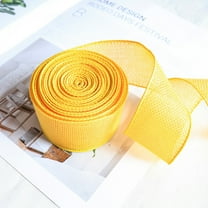 Burlap Wired Edge Ribbon , Yellow, Ideal for Crafting, Gift Wrapping, Wreath, Christmas Tree, and Rustic Wedding Decorations
