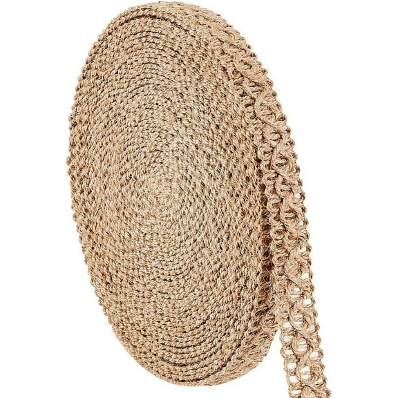 Burlap Ribbon Hessian Ribbon Jute Twine for Jewelry Making and Home Decoration BurlyWood 3/4 inch(18mm)