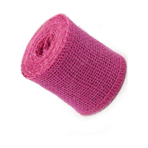 UPKOCH 1Pack Burlap Ribbon Roll Rose Red Jute Material for Christmas Decoration Wraps Wreaths 78x2in