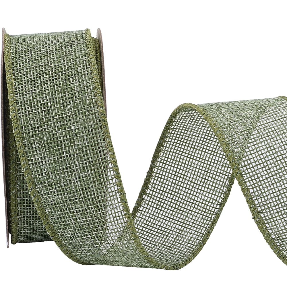 Burlap Ribbons For Craft Making Dark Sea Green 1-1/2 inch(38.5mm) about ...