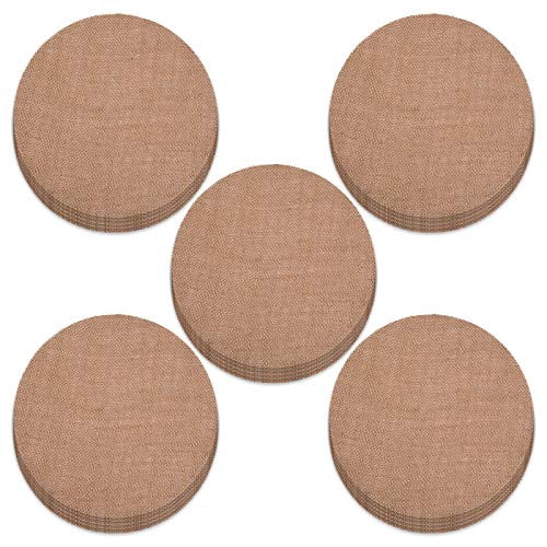 Burlap Round Placemats - 12" Diameter Burlap Circle Rustic Table Decorations (Set of 25)