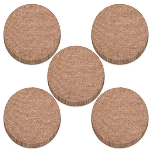 Burlap Round Placemats - 12" Diameter Burlap Circle Rustic Table Decorations (Set of 25)