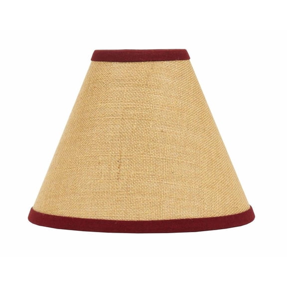 Burlap Stripe Lamp Shade - Red 10"